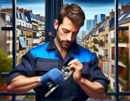 serrurier Créteil intervenant pour ouvrir une porte d'appartement claquée.